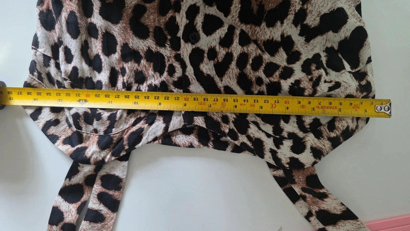 ASOS Ladies Leopard Print Maxi Dress Sweetheart Thick Strap Button Front 6 XS