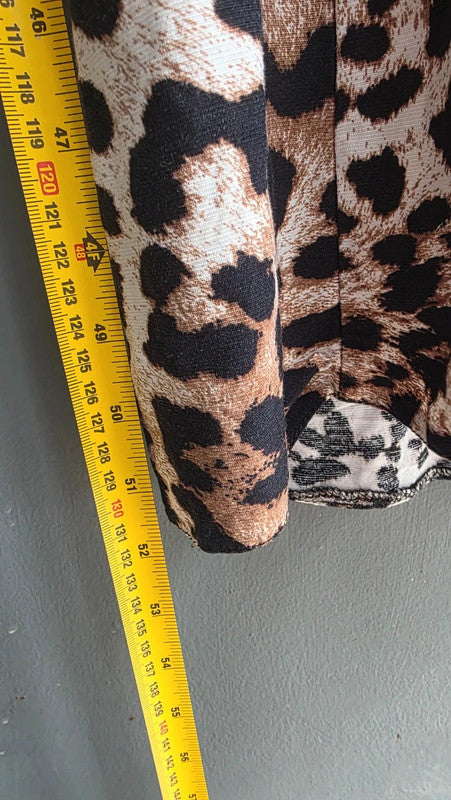 ASOS Ladies Leopard Print Maxi Dress Sweetheart Thick Strap Button Front 6 XS