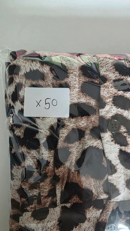 ASOS Ladies Leopard Print Maxi Dress Sweetheart Thick Strap Button Front 6 XS
