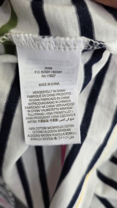 Boden Multicolour Stripe Cotton Long Sleeve Top UK 12 L Casual Everyday Basic