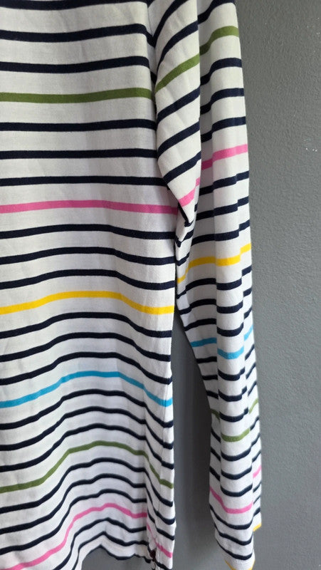 Boden Multicolour Stripe Cotton Long Sleeve Top UK 12 L Casual Everyday Basic