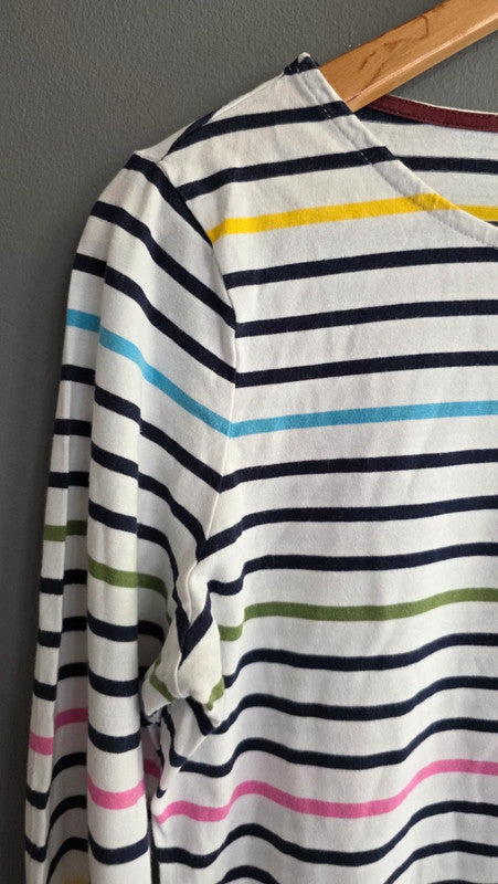 Boden Multicolour Stripe Cotton Long Sleeve Top UK 12 L Casual Everyday Basic