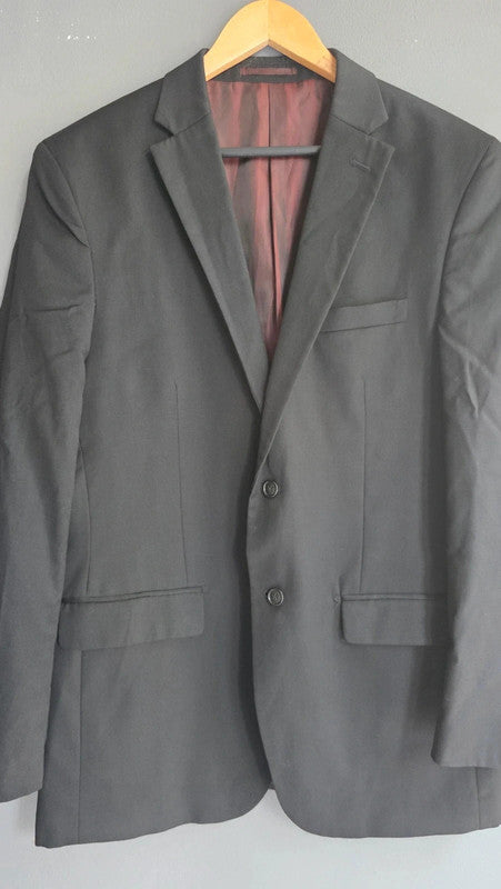 Avanti Uomo Men Black 100% Pure Wool Suit Blazer Jacket 48" M/L Formal Office