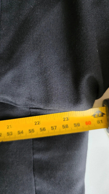 Avanti Uomo Men Black 100% Pure Wool Suit Blazer Jacket 48" M/L Formal Office