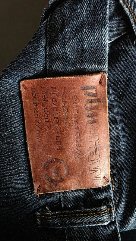 PM Raw Poolman Tommy Bay Dark Wash Straight Leg Jeans W34 L32 Vintage Staple