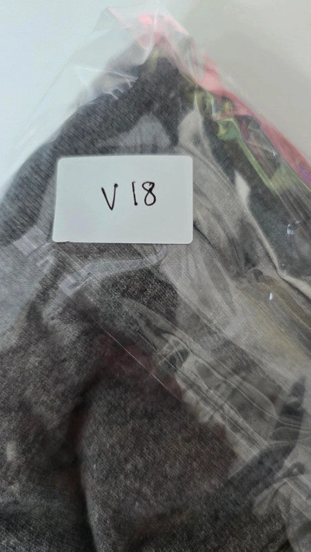 AMS Pure Grey Wool Cashmere Rib Knit Jumper UK 10 M Lightweight Soft Crew Neck