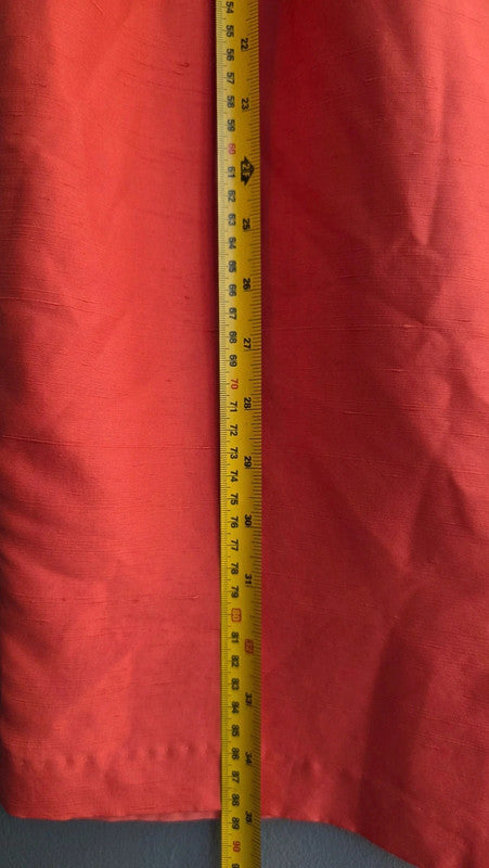 Art Of Silk Tie Rack Red 100% Silk Shift Dress Vintage UK 14 L Scoop Neck