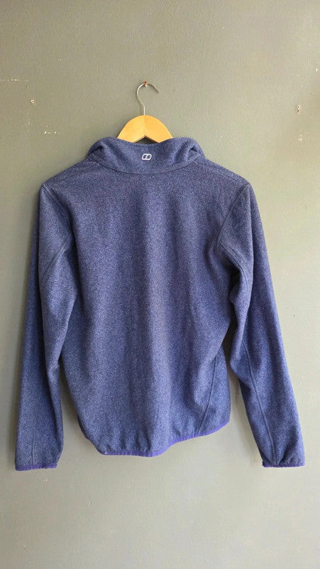 Berghaus Women's Purple 1/2 Zip Soft Fleece Fits S/M UK 8-10 Excellent Condition