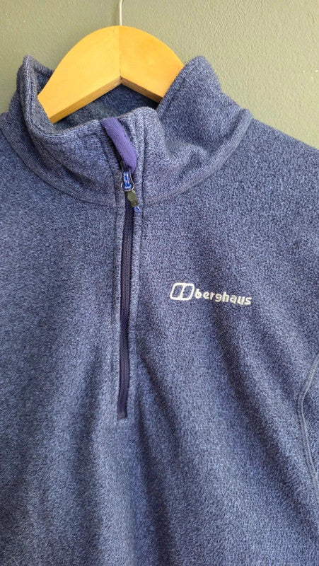 Berghaus Women's Purple 1/2 Zip Soft Fleece Fits S/M UK 8-10 Excellent Condition