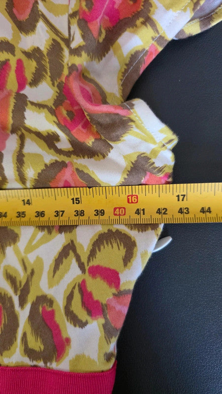 Boden Pink Yellow Floral Cotton Blend Shift Dress UK 10 S Summer Garden