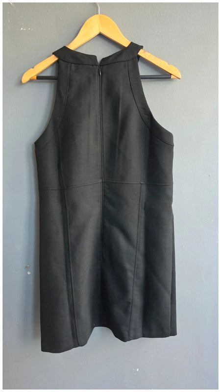 Boden Black Mini Shift Dress Wool Blend Fitted UK 10R Sleeveless New Tags BNWT