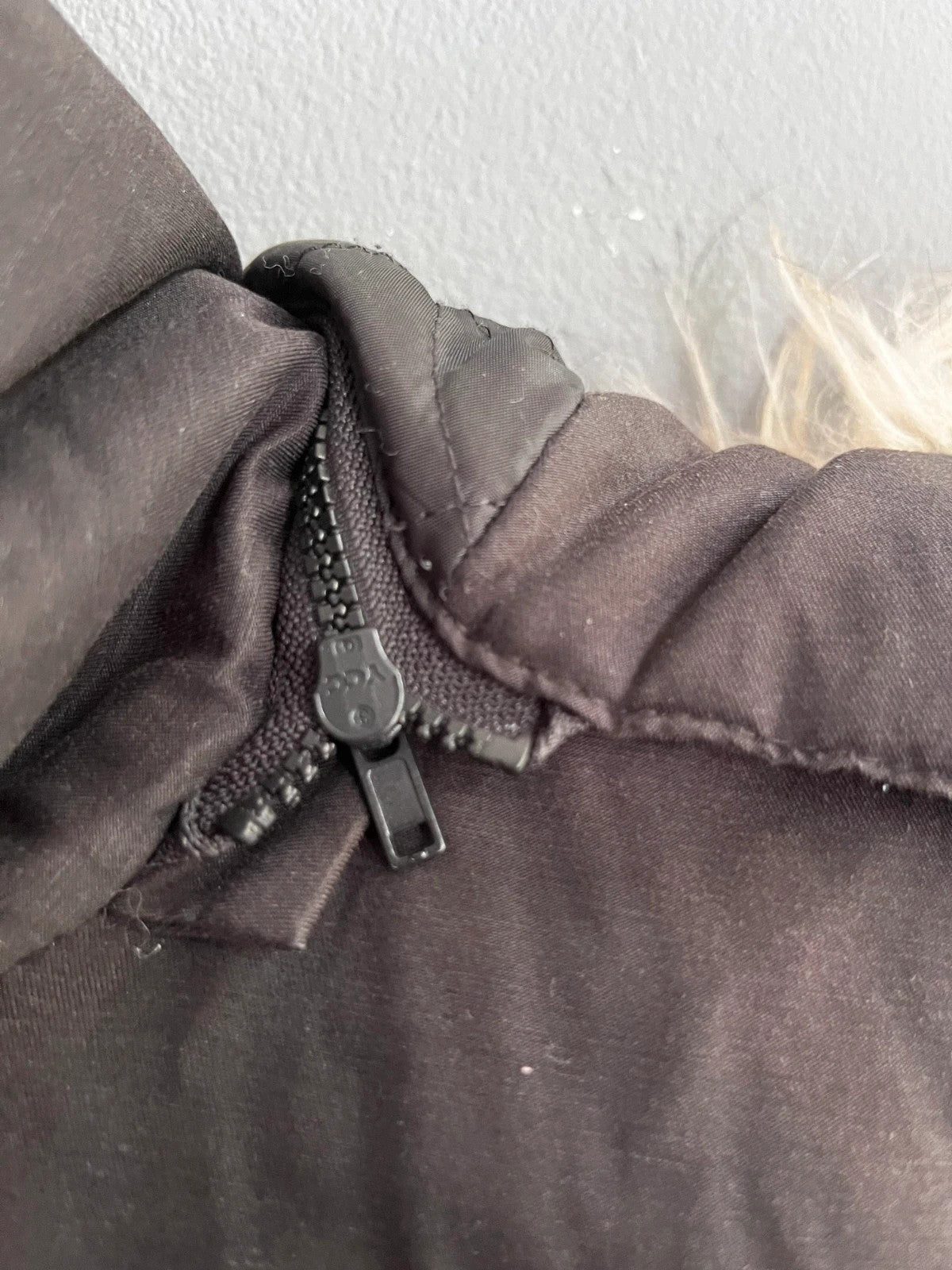 Topshop Black Padded Faux Fur Trim Hooded Winter Jacket UK 10 Medium Warm Coat