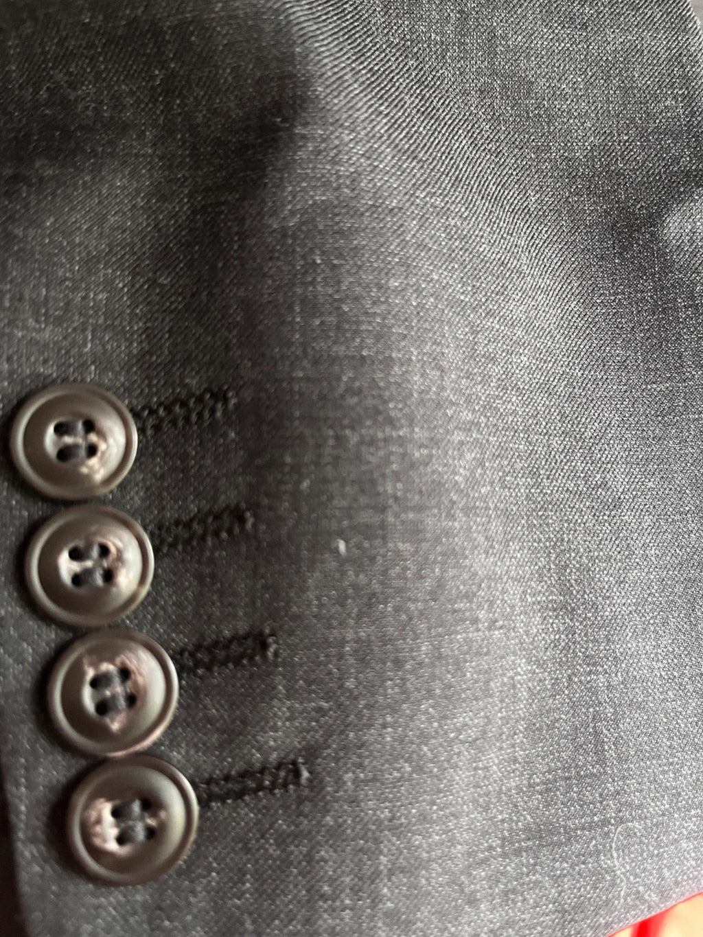 M&S Collection Men Luxury Slim Fit Pure New Wool Blazer Jacket Grey Size 36