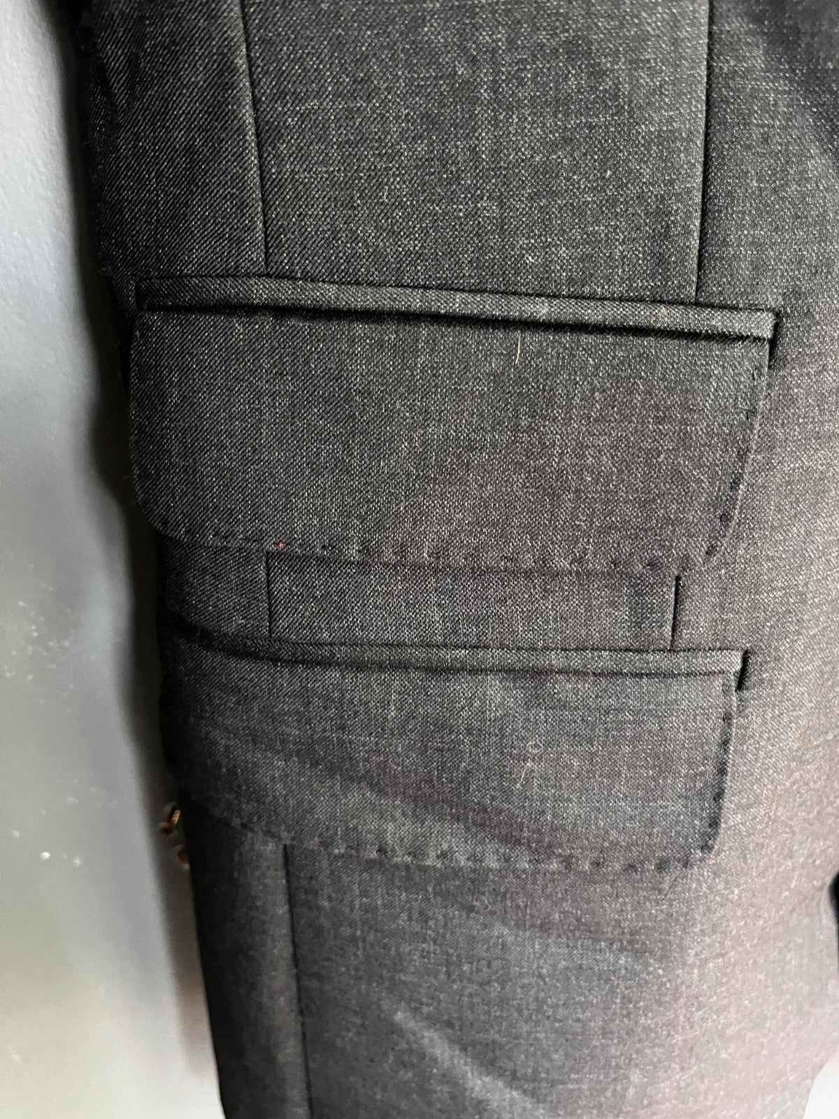 M&S Collection Men Luxury Slim Fit Pure New Wool Blazer Jacket Grey Size 36