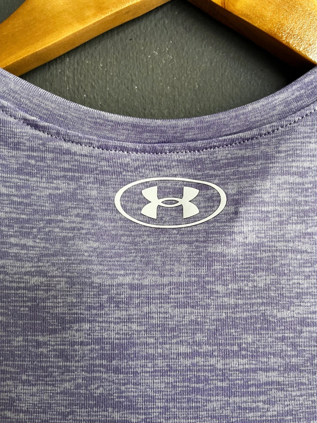 Under Armour Purple Logo Short Sleeve Sports T-Shirt YMD (Age 10–12) Girls Teens