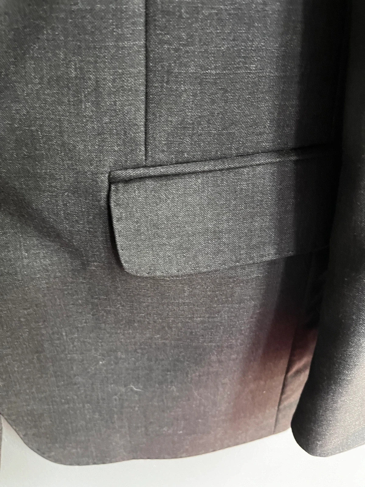 M&S Collection Men Luxury Slim Fit Pure New Wool Blazer Jacket Grey Size 36
