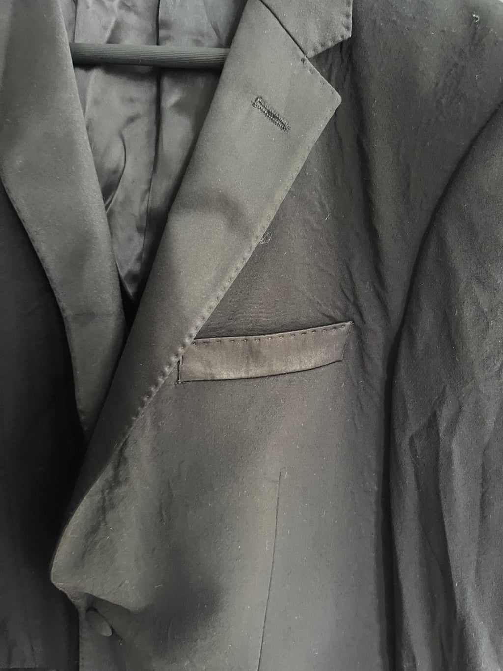 M&amp;S Autograph Black Pure New Wool Tailored Fit Blazer Jacket 40R Mens Smart Work