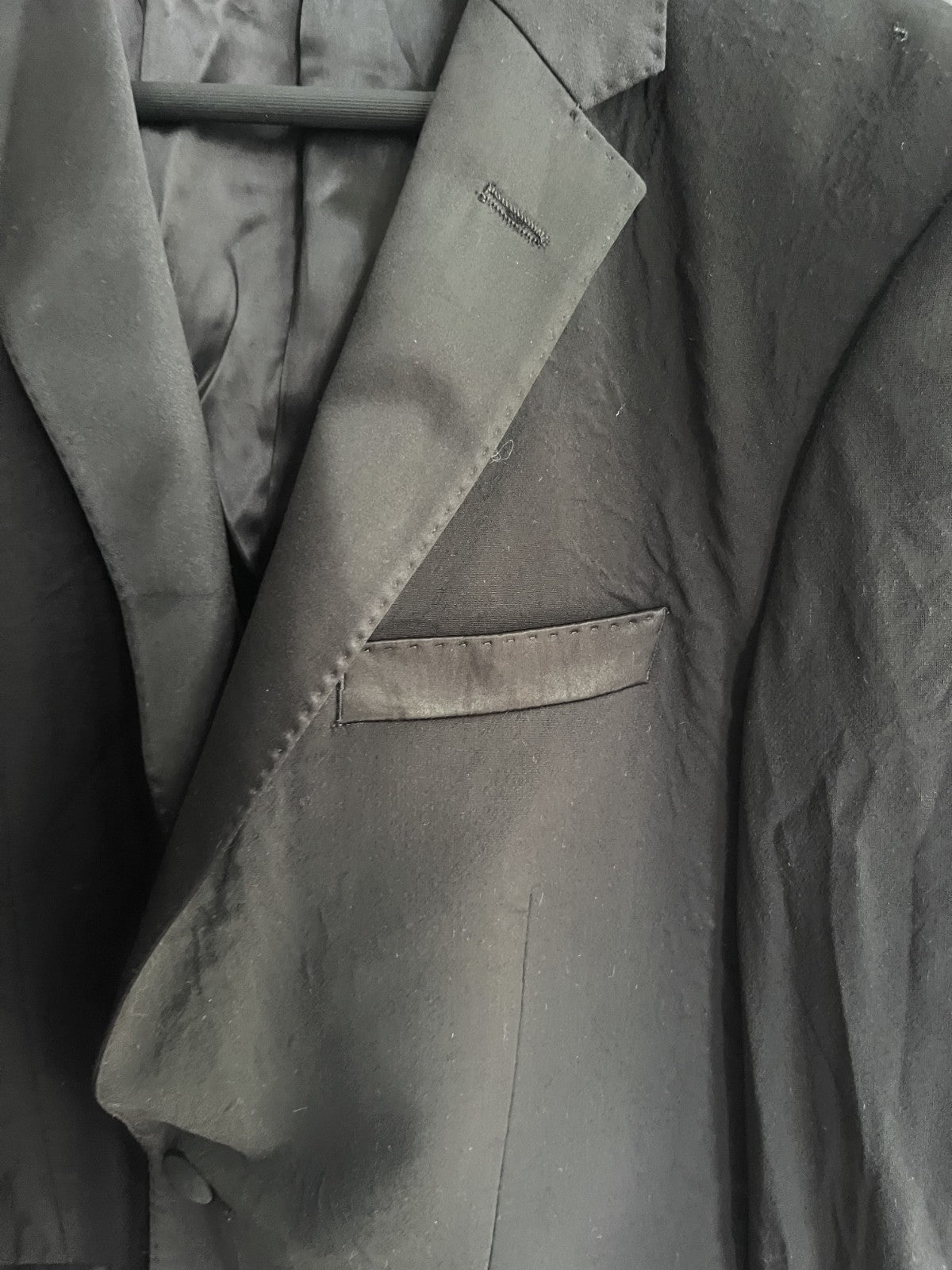 M&amp;S Autograph Black Pure New Wool Tailored Fit Blazer Jacket 40R Mens Smart Work