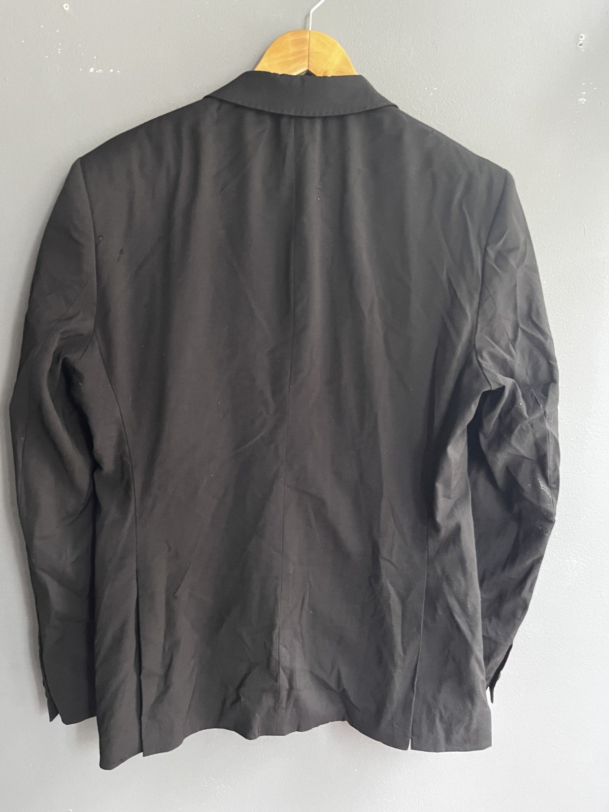 M&amp;S Autograph Black Pure New Wool Tailored Fit Blazer Jacket 40R Mens Smart Work